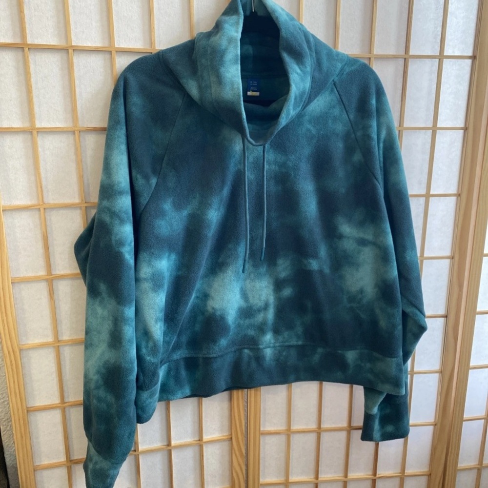 Old Navy Active Blue Tie-Dye Women's Pullover Fleece